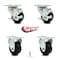 Service Caster 3.5 Inch Phenolic Swivel Top Plate Caster Set with 2 Brakes 2 Rigid SCC SCC-20S3514-PHS-TLB-2-R-2 - alternate 2